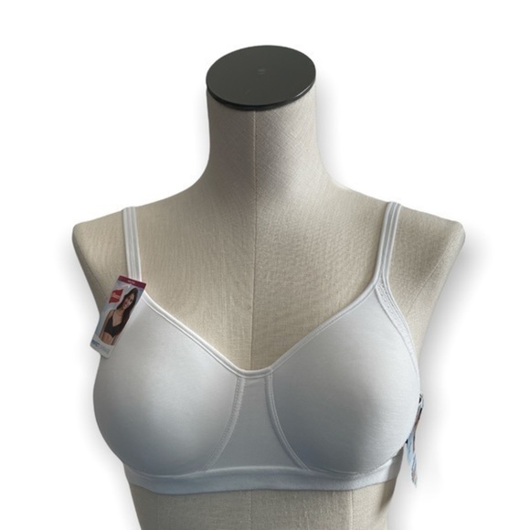 Hanes women’s XTemp convertible straps White perfect coverage wire free bra Sz S - Picture 9 of 9